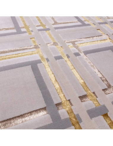 Discover the Aurora AU15 Elexus, a modern luxury rug with a silk look and geometric design that adds elegance and easy care to
