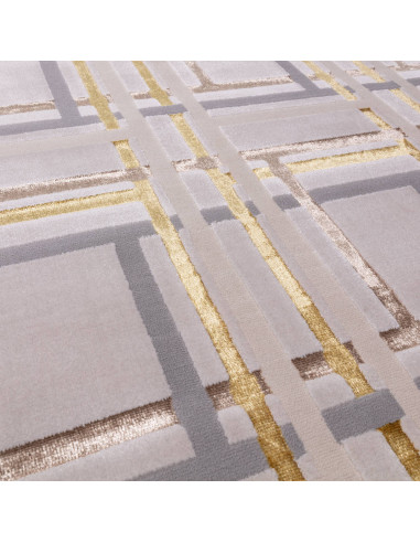 Tappeto moderno elegante Aurora AU15 Elexus con motivo geometrico e effetto seta lucido, perfetto per ambienti raffinati e lumi