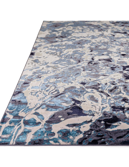 Tappeto Aurora Foam AU21: design moderno elegante con effetto seta e lucentezza raffinata, perfetto per ambienti sofisticati e