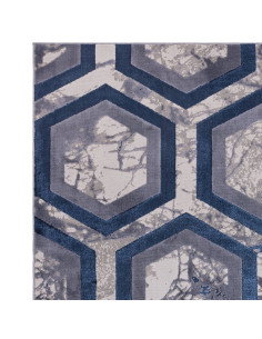Tappeto Aurora Hexagon AU19: design geometrico elegante, effetto seta luminoso e facile manutenzione per ambienti moderni e raf 2