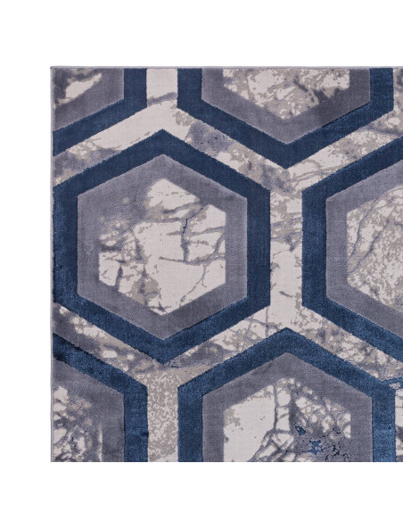 Elevate your space with the Aurora Hexagon AU19, a modern luxury rug featuring a lustrous, silk-look finish and durable, easy-c