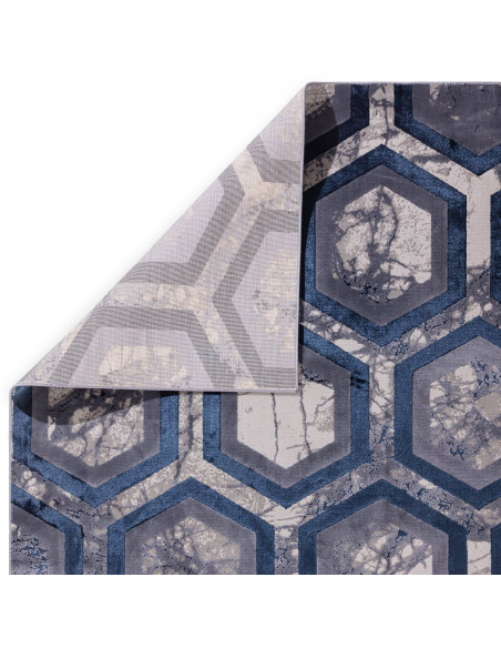 Elevate your space with the Aurora Hexagon AU19, a modern luxury rug featuring a lustrous, silk-look finish and durable, easy-c