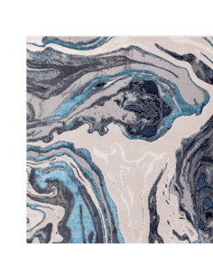 Tappeto Aurora Ocean AU18: design lucido e moderno, fantasia astratta e colori raffinati per un ambiente elegante e luminoso. 2