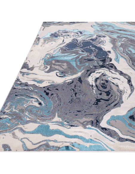 Elevate your space with the Aurora Ocean AU18, a stunning modern luxury rug featuring a silk look finish and durable, easy-care