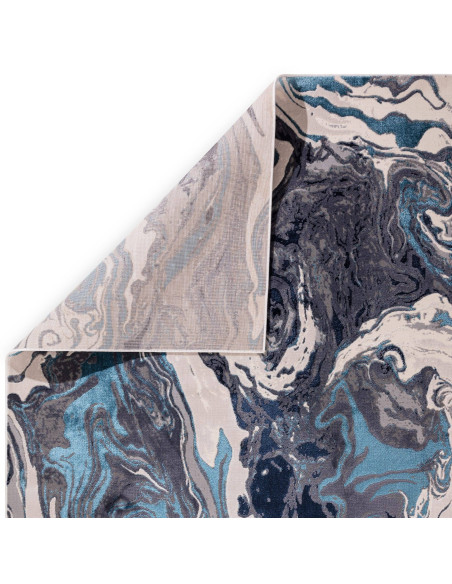 Elevate your space with the Aurora Ocean AU18, a stunning modern luxury rug featuring a silk look finish and durable, easy-care