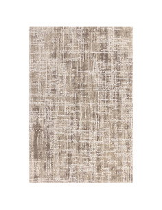 Tappeto Kuza Abstract Beige: design moderno elegante con effetto seta luminoso, perfetto per valorizzare ogni ambiente con stil