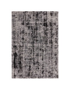 Tappeto Kuza Abstract Black: design moderno elegante con motivo astratto, materiali resistenti e facile manutenzione. Perfetto