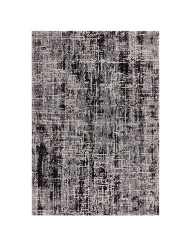 Tappeto Kuza Abstract Black: design moderno elegante con motivo astratto, materiali resistenti e facile manutenzione. Perfetto