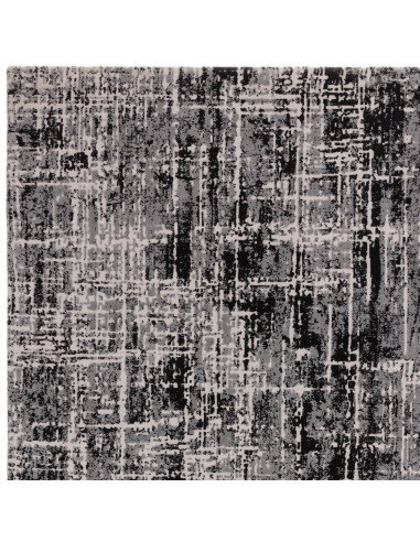 Tappeto Kuza Abstract Black: design moderno elegante con motivo astratto, materiali resistenti e facile manutenzione. Perfetto