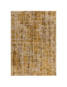 Tappeto Kuza Abstract Gold: design moderno elegante con effetto luminoso, morbido e resistente, perfetto per ambienti raffinati