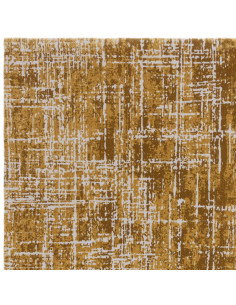 Tappeto Kuza Abstract Gold: design moderno elegante con effetto luminoso, morbido e resistente, perfetto per ambienti raffinati 2