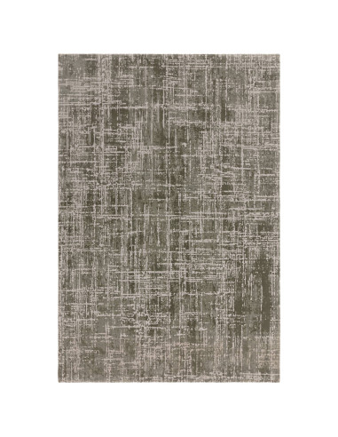 Tappeto Kuza Abstract Green: design moderno elegante con motivo astratto e effetto seta, perfetto per ambienti luminosi e raffi