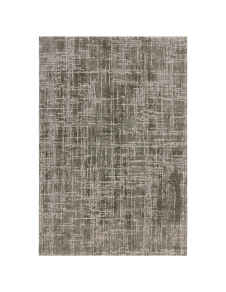 Elevate your space with the Kuza Abstract Green rug, a modern luxury rug featuring a silk look finish and durable, easy-care sy