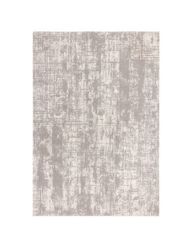 Tappeto moderno elegante Kuza Abstract Grey, effetto seta e design lucido, perfetto per ambienti raffinati e luminosi. Resisten