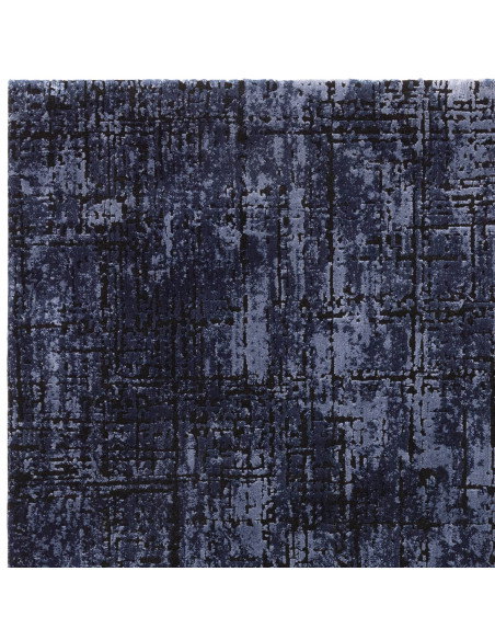Elevate your home with the Kuza Abstract Navy, a modern luxury rug featuring a silk look and rich navy tones for lasting elegan