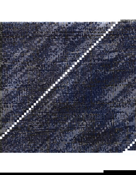 Tappeto Kuza Abstract Navy: design moderno elegante con motivo astratto e finitura lucida, perfetto per ambienti raffinati e co