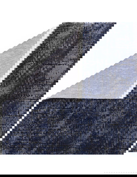 Tappeto Kuza Abstract Navy: design moderno elegante con motivo astratto e finitura lucida, perfetto per ambienti raffinati e co