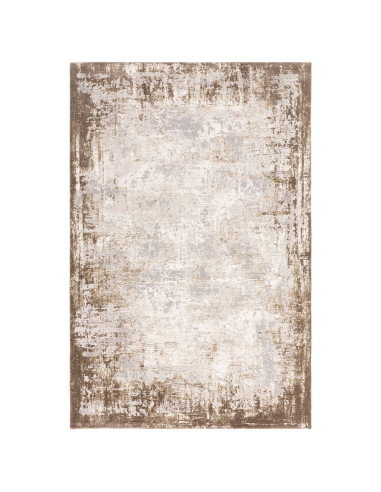 Discover the Kuza Border Beige rug, a modern luxury rug with a subtle silk look, offering durability, elegance, and easy mainte