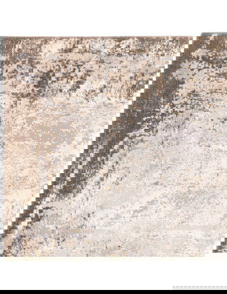 Kuza Border Beige: tappeto moderno elegante con effetto seta, morbido e resistente, perfetto per ambienti raffinati e luminosi.