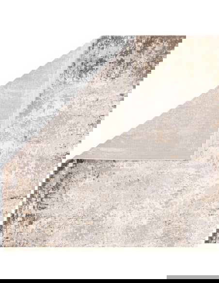 Discover the Kuza Border Beige rug, a modern luxury rug with a subtle silk look, offering durability, elegance, and easy mainte