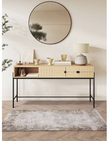 Kuza Border Beige: tappeto moderno elegante con effetto seta, morbido e resistente, perfetto per ambienti raffinati e luminosi.