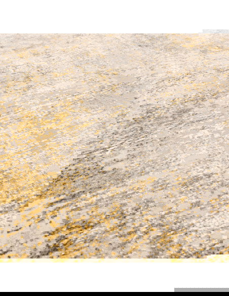 Tappeto Kuza Border Gold: design moderno elegante con effetto luminoso, perfetto per chi cerca tappeti effetto seta e stile raf