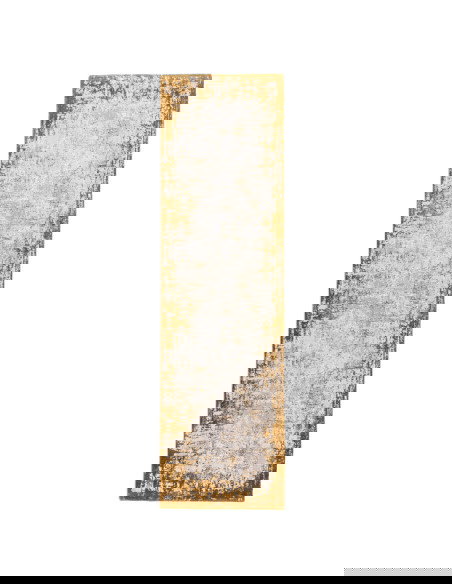 Tappeto Kuza Border Gold: design moderno elegante con effetto luminoso, perfetto per chi cerca tappeti effetto seta e stile raf