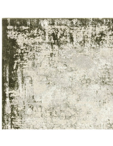 Discover the Kuza Border Green rug, a durable modern luxury rug with a subtle silk look and lustrous finish, perfect for stylis