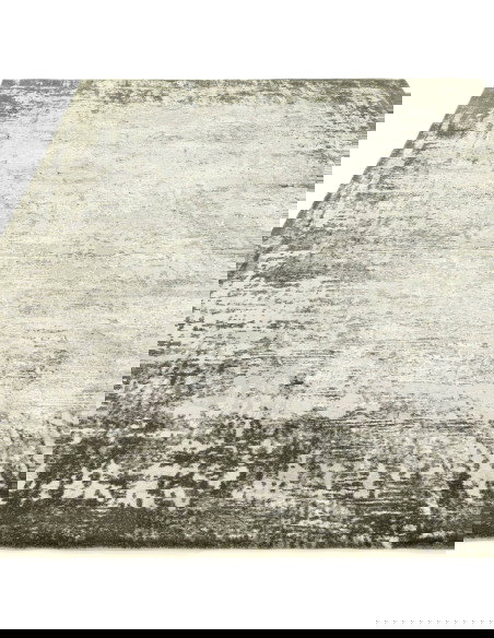 Discover the Kuza Border Green rug, a durable modern luxury rug with a subtle silk look and lustrous finish, perfect for stylis