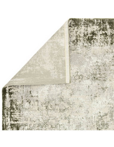 Tappeto Kuza Border Green: design moderno elegante con effetto cornice, morbido e resistente, perfetto tra i tappeti moderni el