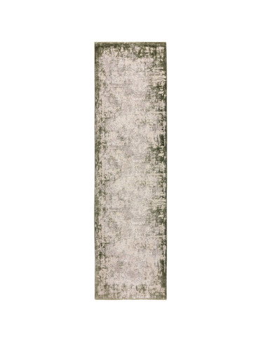 Tappeto Kuza Border Green: design moderno elegante con effetto cornice, morbido e resistente, perfetto tra i tappeti moderni el