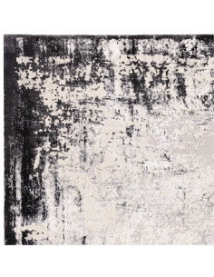 Kuza Border Grey: tappeto moderno elegante con effetto seta, design lucido e cornice sfumata per un ambiente raffinato e lumino 2