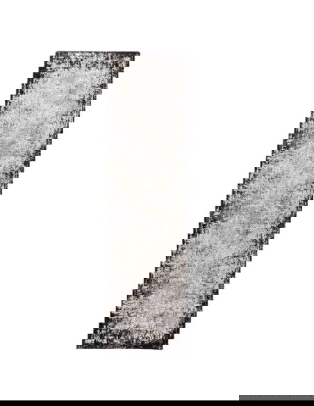 Kuza Border Grey: tappeto moderno elegante con effetto seta, design lucido e cornice sfumata per un ambiente raffinato e lumino