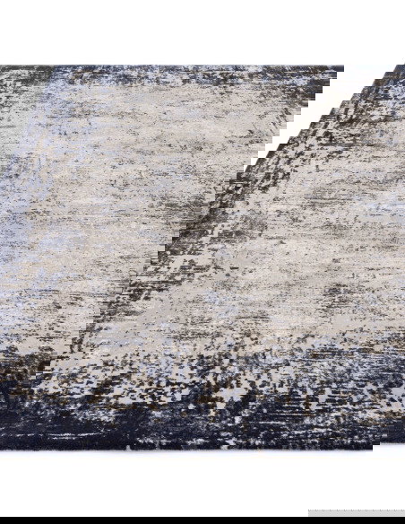 Tappeto Kuza Border Navy: design moderno elegante con effetto cornice, resistente e luminoso, perfetto per ambienti raffinati e