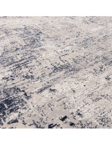 Elevate your space with the Kuza Border Navy rug, a modern luxury rug featuring a subtle lustre and silk look for timeless eleg