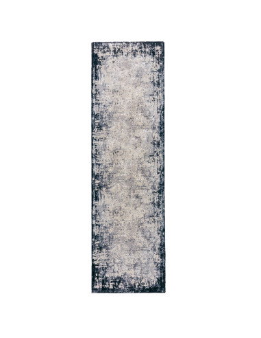 Elevate your space with the Kuza Border Navy rug, a modern luxury rug featuring a subtle lustre and silk look for timeless eleg