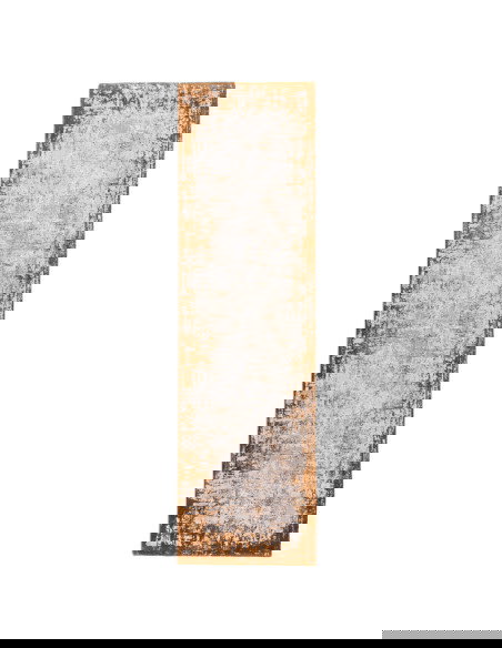 Tappeto Kuza Border Terracotta: design moderno elegante con effetto seta, luminoso e resistente, perfetto per valorizzare ogni