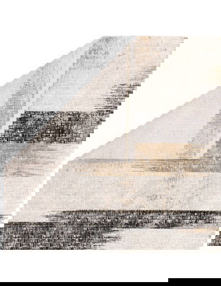 Tappeto Kuza Lines Beige: design moderno elegante con motivo astratto, effetto seta lucido e facile manutenzione per ambienti r