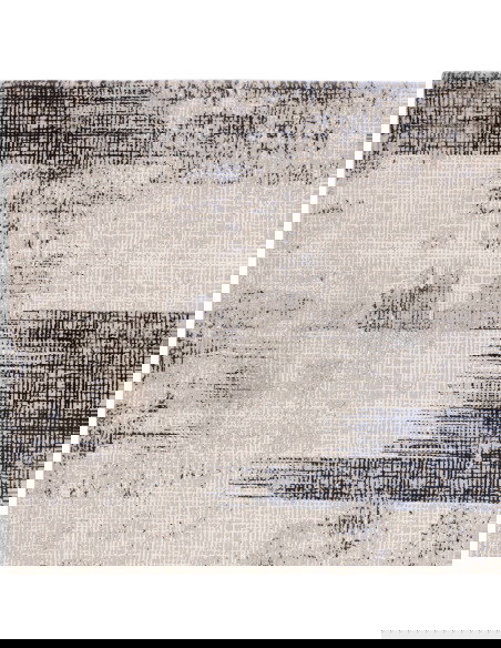Discover the Kuza Lines Blue modern luxury rug with a lustrous, silk look finish and abstract design—perfect for adding eleganc