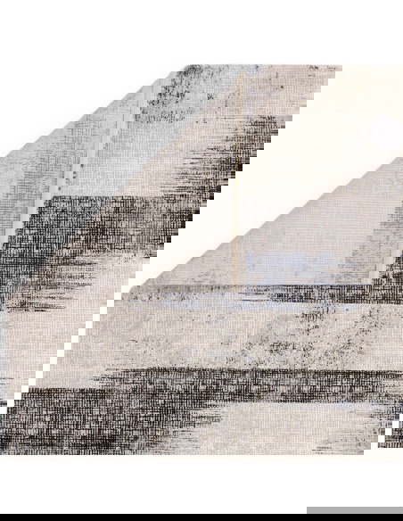 Tappeto moderno elegante Kuza Lines Blue con motivo astratto, effetto seta e design lucido, perfetto per ambienti contemporanei