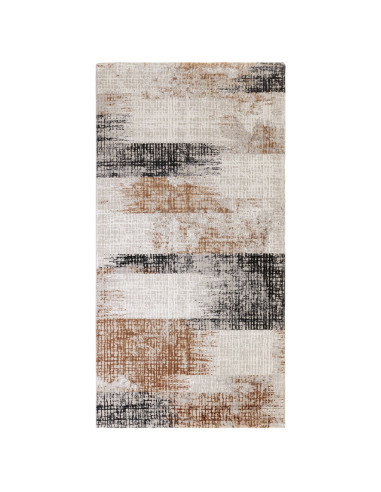 Discover the Kuza Lines Terracotta rug, a modern luxury rug with a lustrous silk look and abstract design that adds warmth and