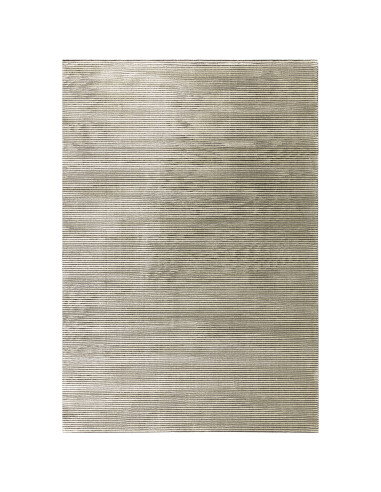 Tappeto Kuza Plain Stripe Khaki: design moderno e lucido, perfetto per ambienti eleganti. Tappeti effetto seta resistenti e fac