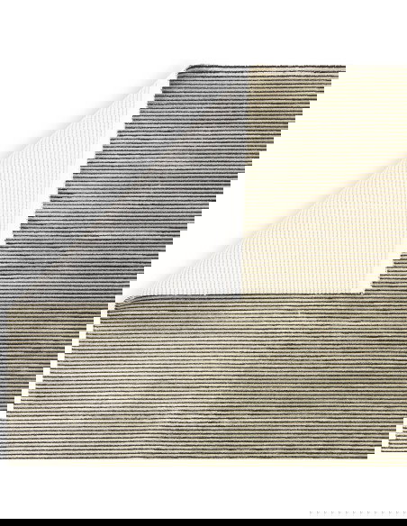 Tappeto Kuza Plain Stripe Khaki: design moderno e lucido, perfetto per ambienti eleganti. Tappeti effetto seta resistenti e fac