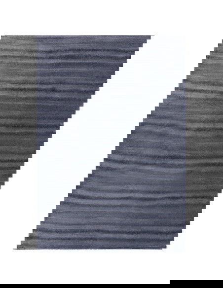 Tappeto Kuza Plain Stripe Navy: design moderno elegante con effetto seta e lucentezza naturale, perfetto per ambienti raffinati