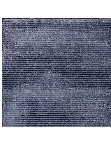 Elevate your space with the Kuza Plain Stripe Navy rug, a modern luxury rug featuring a silk look finish and plush, durable des