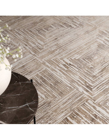 Tappeto Kuza Portrait Beige: design moderno elegante con motivo geometrico, effetto seta e luminosità naturale per ambienti raf