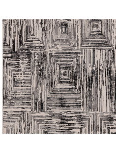 Tappeto Kuza Portrait Grey: design geometrico elegante, tappeto moderno lucido e resistente, perfetto per ambienti raffinati e 2