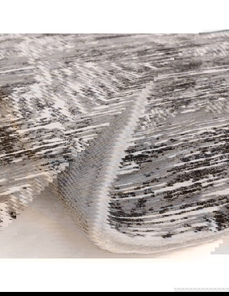 Tappeto Kuza Portrait Grey: design geometrico elegante, tappeto moderno lucido e resistente, perfetto per ambienti raffinati e