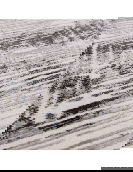 Tappeto Kuza Portrait Grey: design geometrico elegante, tappeto moderno lucido e resistente, perfetto per ambienti raffinati e