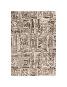 Tappeto Kuza Portrait Khaki: design geometrico elegante, materiali di qualità e effetto seta per ambienti moderni e luminosi.